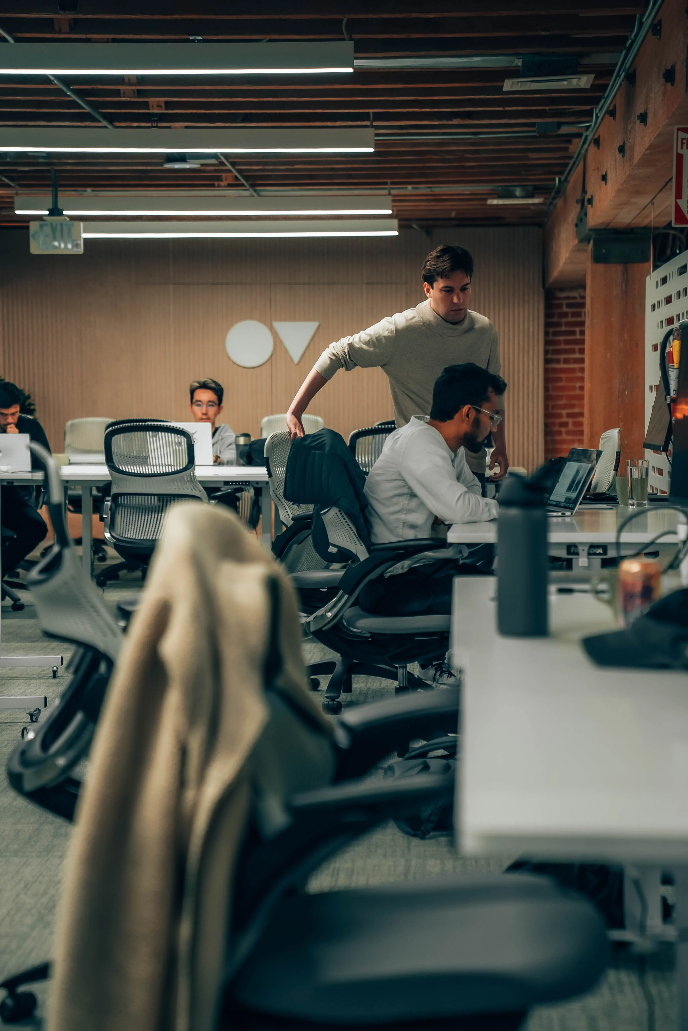 Heads-down building at the Outcast office